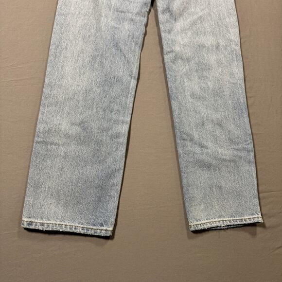PacSun Women's Y2K Eco Medium Blue Distressed Dad Button Fly Jeans - Size 23 - Picture 7 of 9